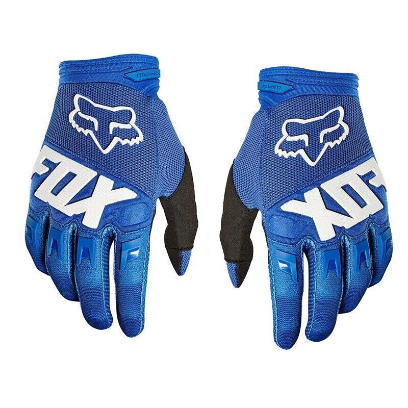 Перчатки для мотоцикла, питбайка и велосипеда (мотоперчатки) голубые, размер XXL  #1