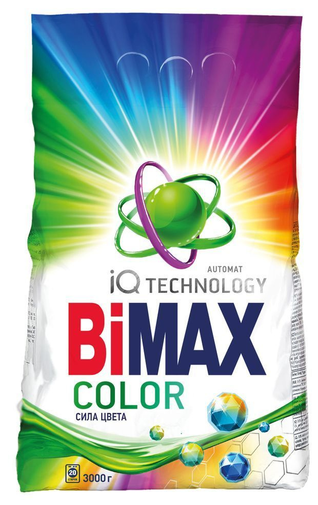 Bimax Стиральный порошок для цветных вещей, Колор, автомат, 3 кг ...