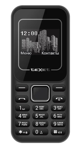 Texet Мобильный телефон TM-120 черный, черный #1