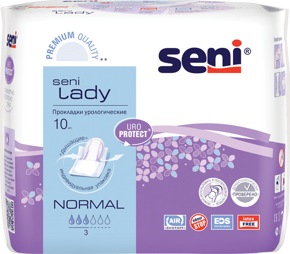Прокладки урологические женские SENI LADY normal в индивидуальной упаковке 10 шт.  #1