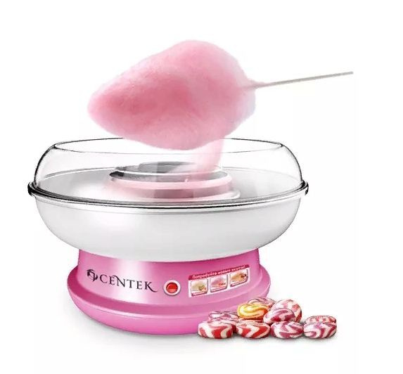 Аппарат для приготовления сахарной ваты / Centek CT-1445 / 400 Вт / Розовый  #1