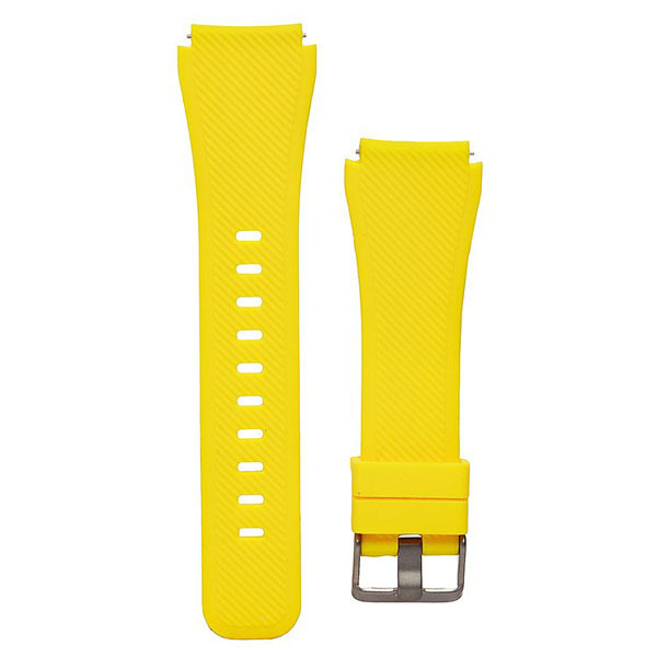 Ремешки универсальные силиконовые 22 мм рифленые <желтый>  #1