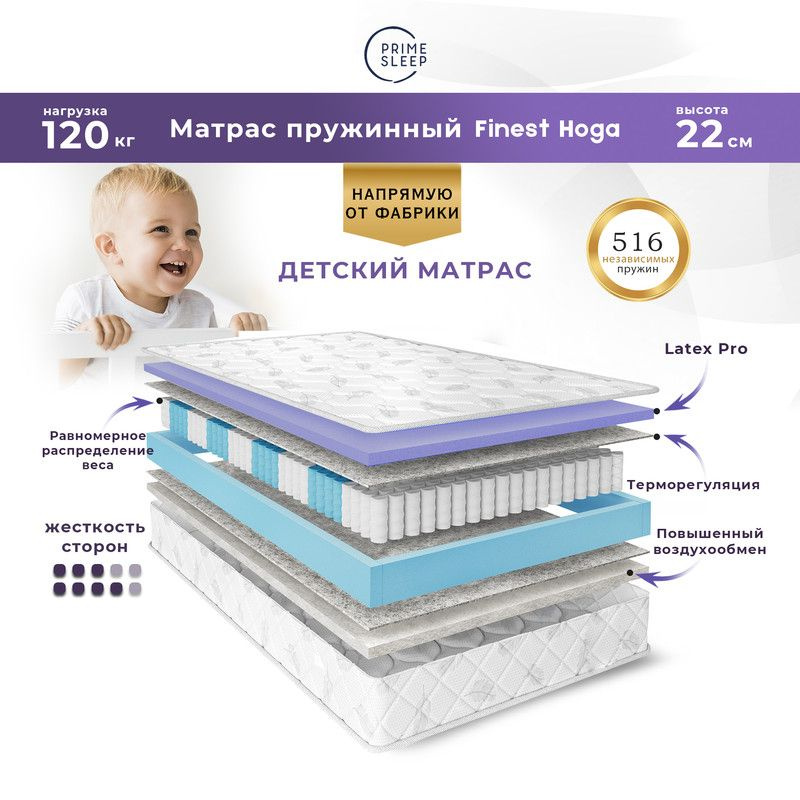 PRIME SLEEP Матрас Finest Hoga, Независимые пружины, 70х180 см #1