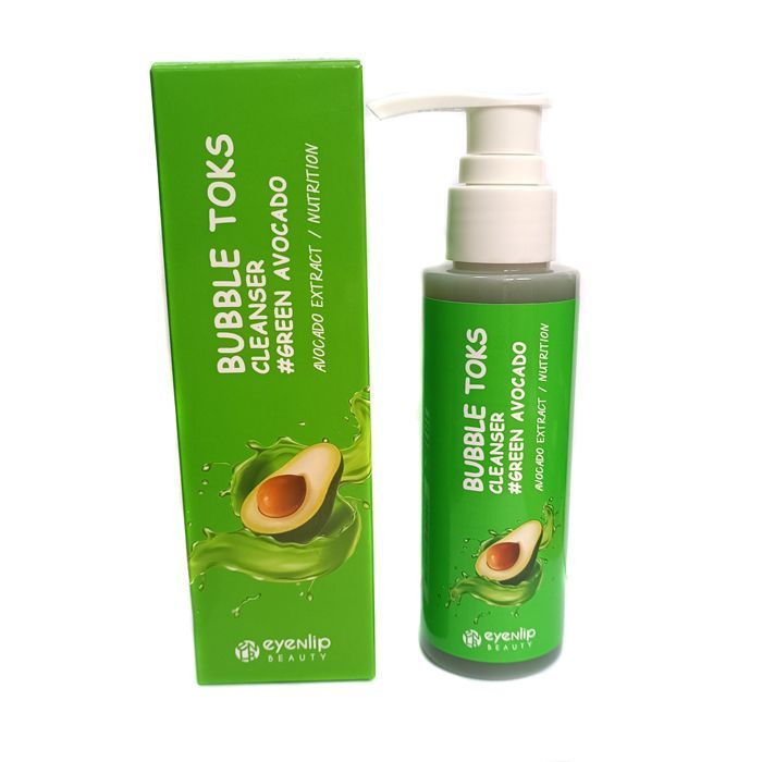 Eyenlip Пузырьковая пенка для умывания с экстрактом авокадо 100 мл Green Avocado Bubble Toks Cleanser #1