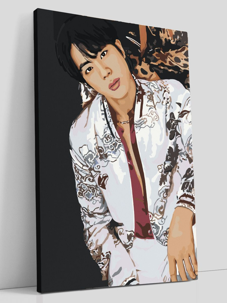 Картина по номерам на холсте с подрамником, "BTS K-POP Джин Jin", 40х60 см  #1