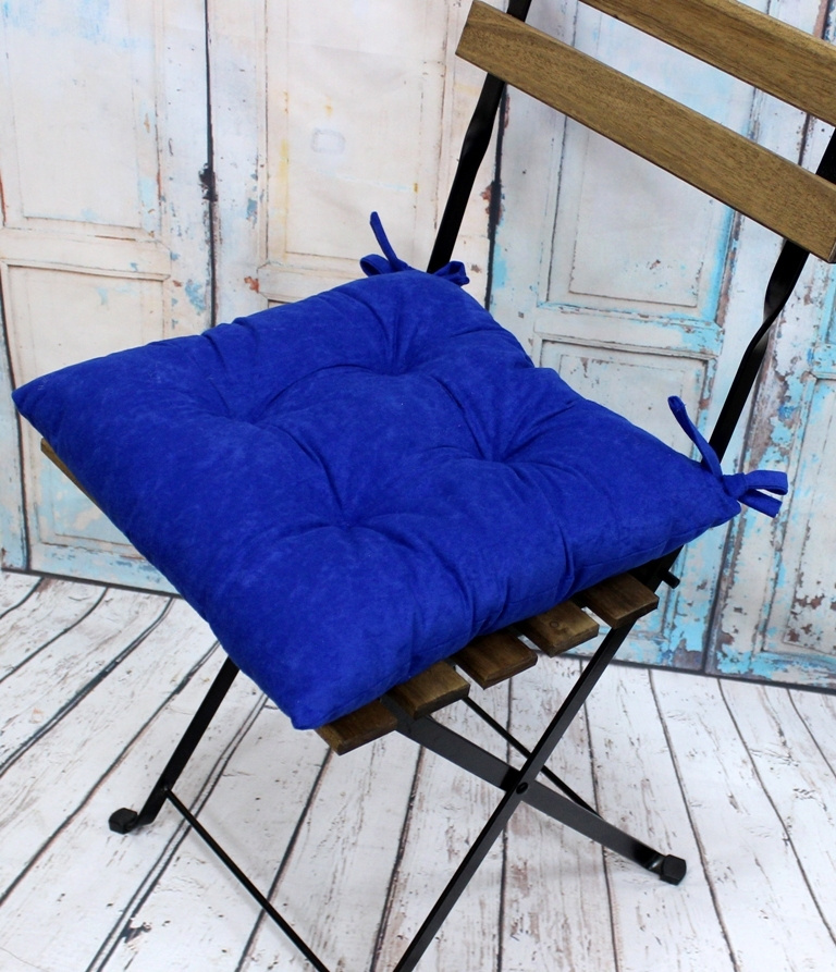 Подушка для сиденья МАТЕХ VELOURS LINE 42х42 см. Цвет синий, арт. 30-553  #1