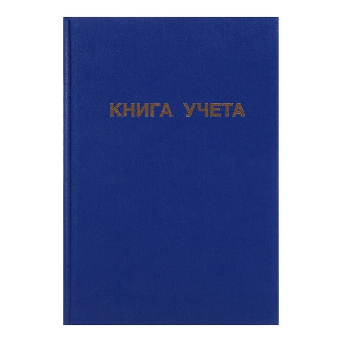 Книга учета, 96 листов, обложка бумвинил, блок офсет, линия, цвет синий  #1