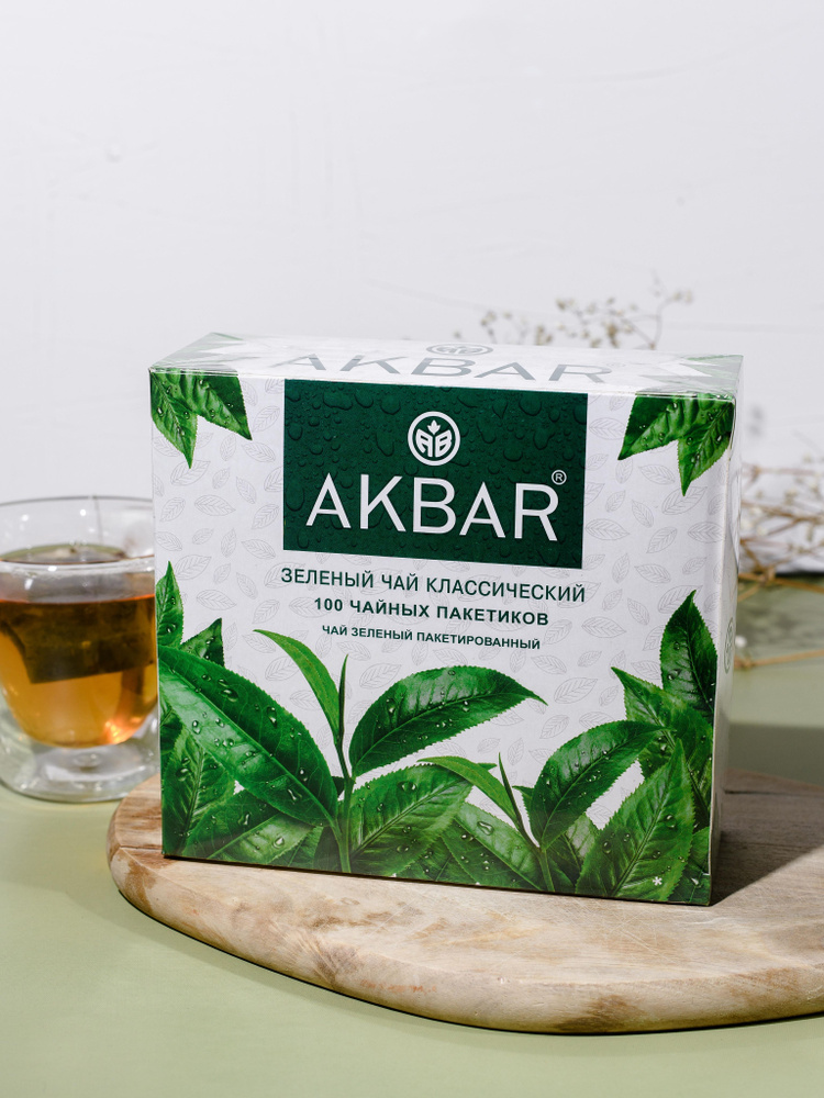 Чай зеленый AKBAR классический 100 пак (01/27)№3 #1