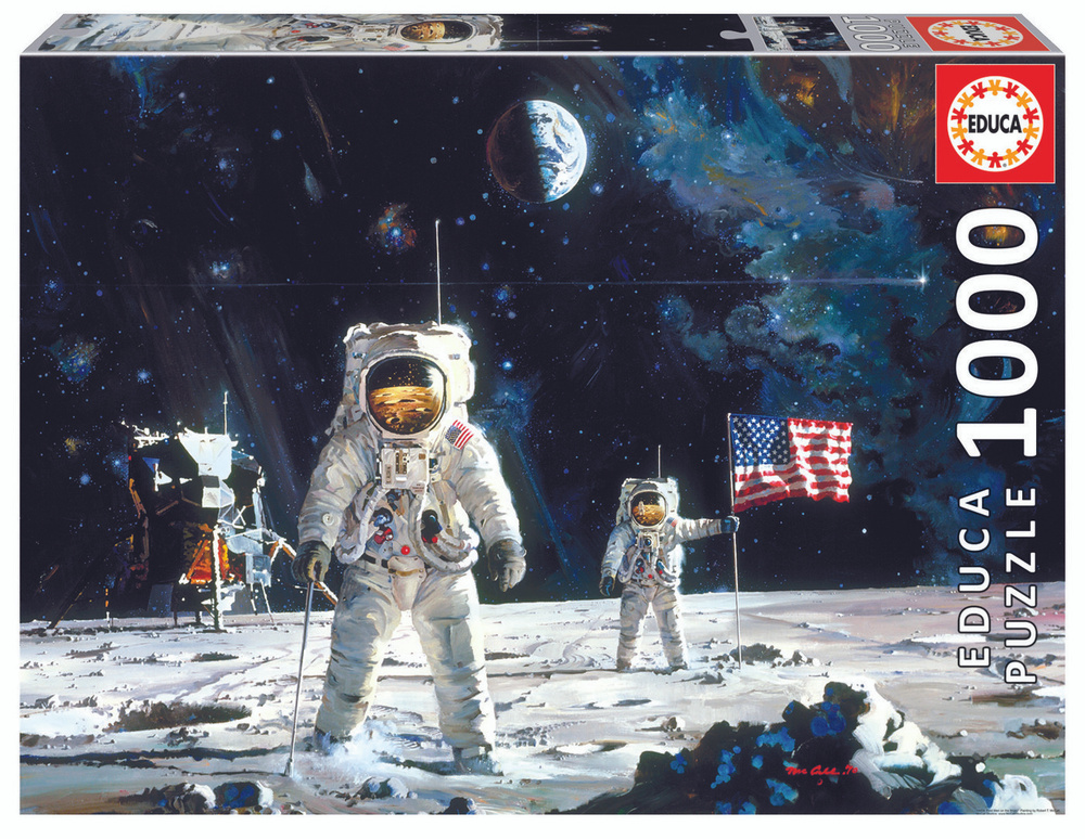 Пазлы для взрослых 1000 элементов Первые люди на Луне, Роберт Макколл для взрослых  #1