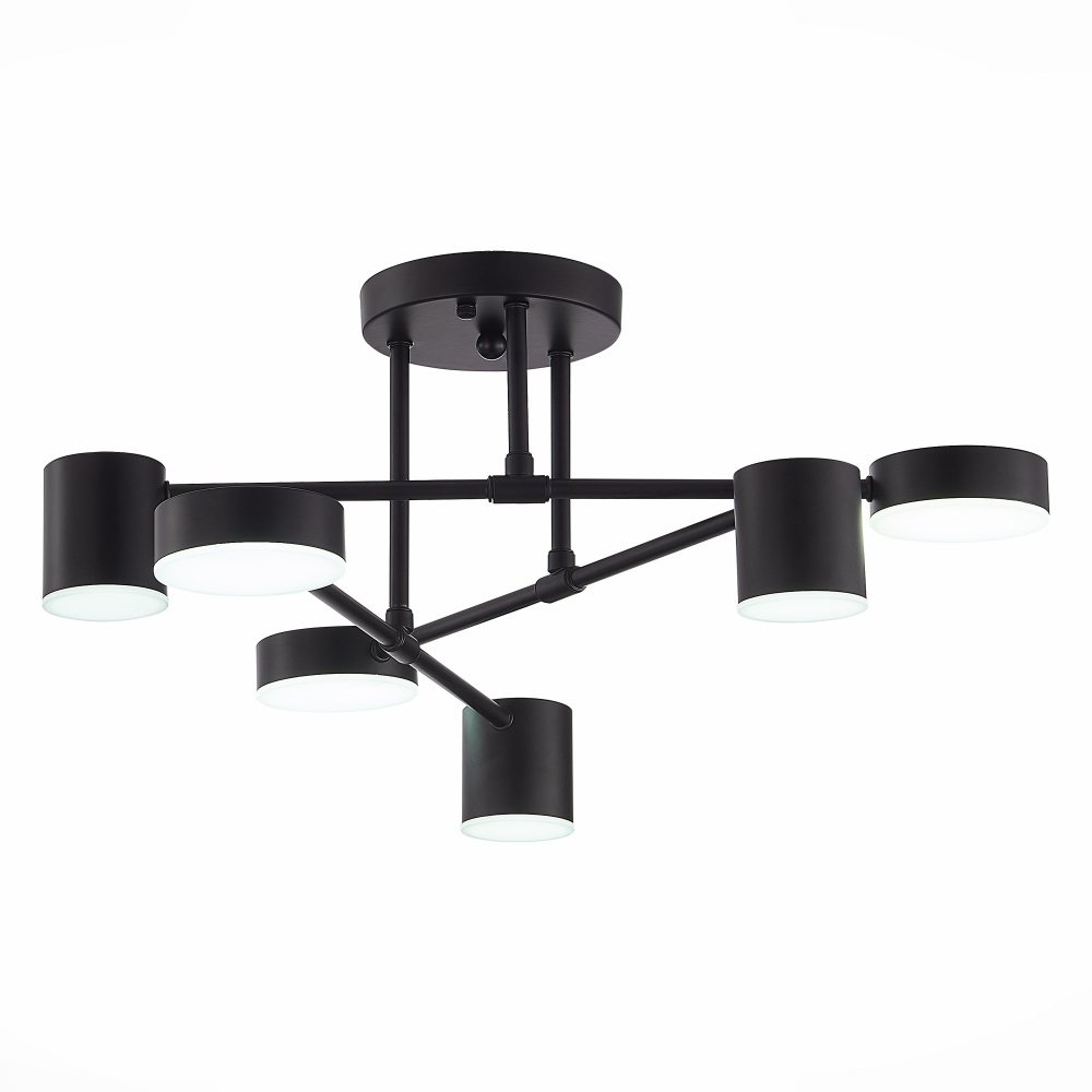 Светильник потолочный EVOLUCE цвет черный коллекция NOBEL в стиле Scandinavian цоколь LED ламп 6х7W, #1