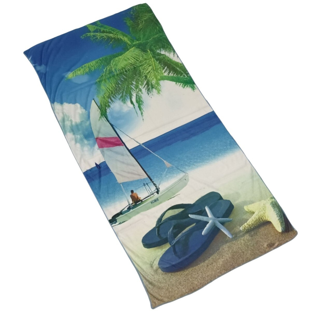 Пляжное полотенце, для бани и сауны с ярким рисунком, 100% хлопок, 70х140 см  #1