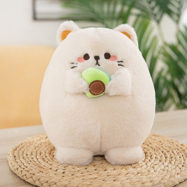 Мягкая игрушка Кот с авокадо 35 см #1