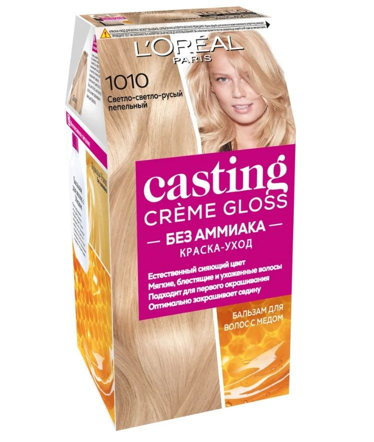 L'Oreal Paris Краска для волос Casting Creme Gloss 1010 Cветло-светло русый пепельный  #1