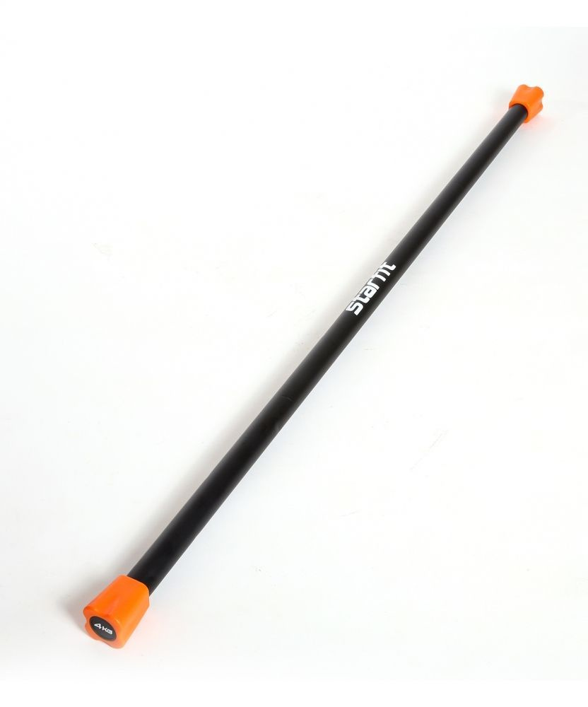 Бодибар BB-301 4 кг, неопреновый, черный/оранжевый Starfit #1
