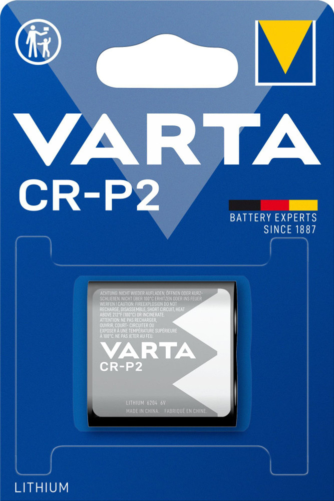Varta Батарейка CR-P2, Литиевый тип, 6 В, 1 шт #1