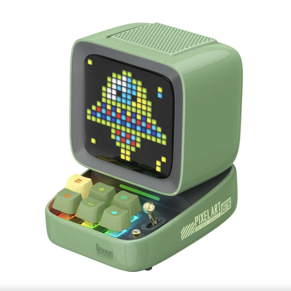 Беспроводная умная колонка с пиксельным LED-экраном Divoom Ditoo Pro (Зеленый)  #1