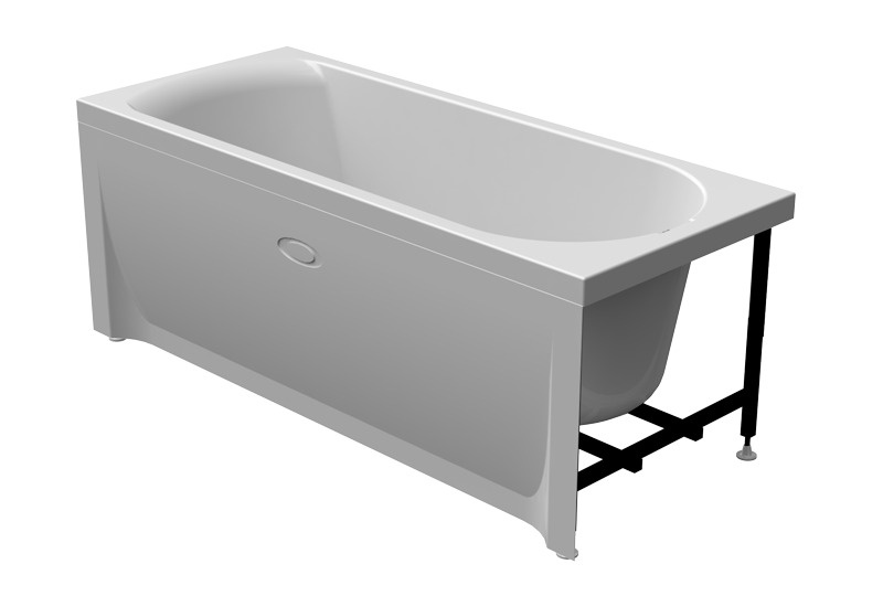 Акриловая ванна Радомир Николь 180х80 на металлическом каркасе, слив перелив, фронтальная панель, система #1