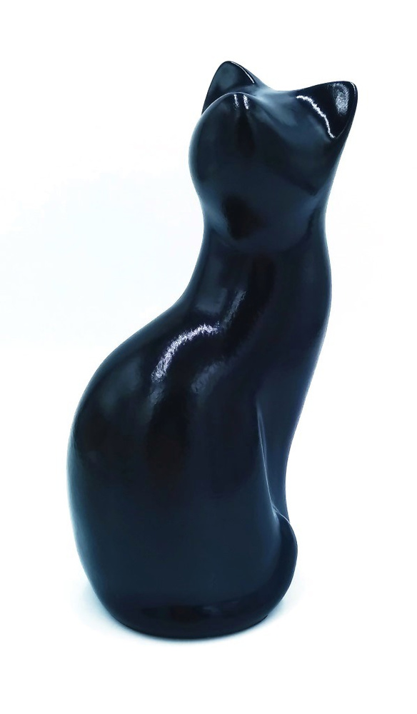 Статуэтка Кошка черная 19,5см гипсовая #1