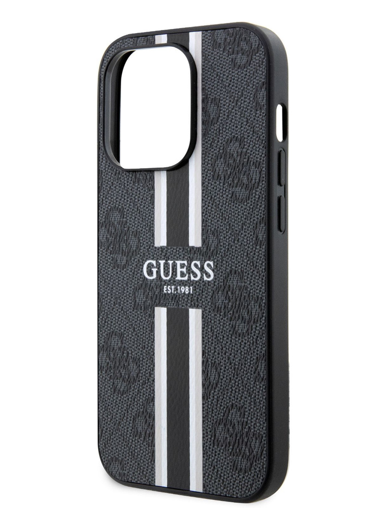 Чехол Guess PU leather MagSafe на iPhone 14 Pro Max / для Айфон 14 Про Макс из экокожи, ударопрочный, #1