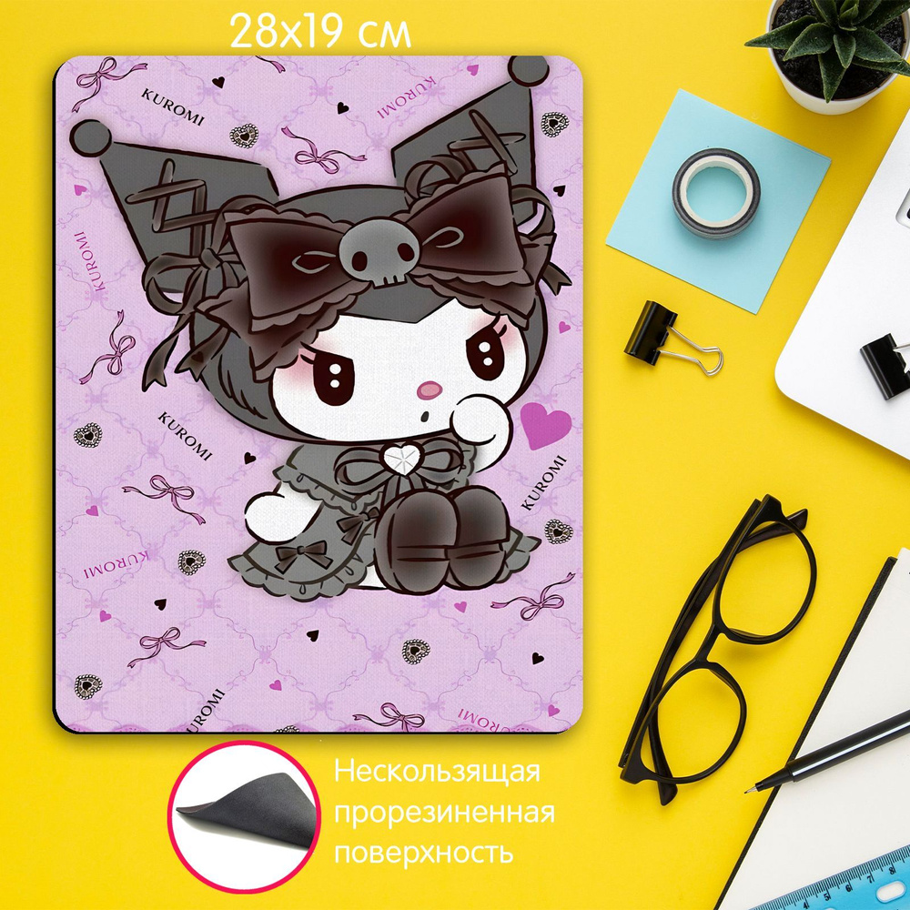 Большой игровой компьютерный коврик для мыши с рисунком Hello Kitty Хеллоу Китти Куроми  #1