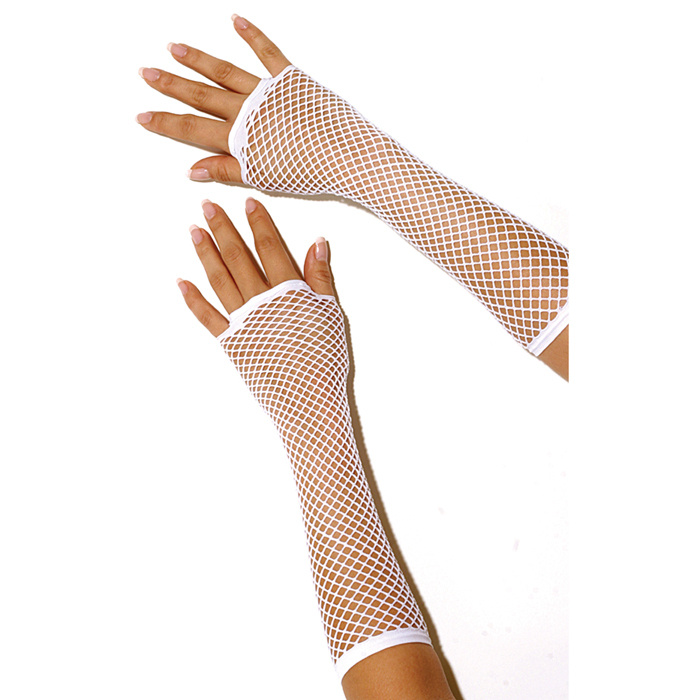 Перчатки карнавальные в сетку длинные/карнавальные перчатки белые/гангстерская вечеринка/хэллоуин/перчатки #1
