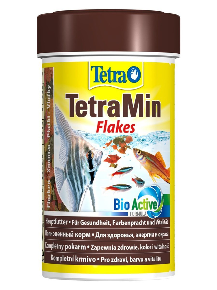 Корм Tetra Min для всех видов рыб в виде хлопьев, 100 мл #1