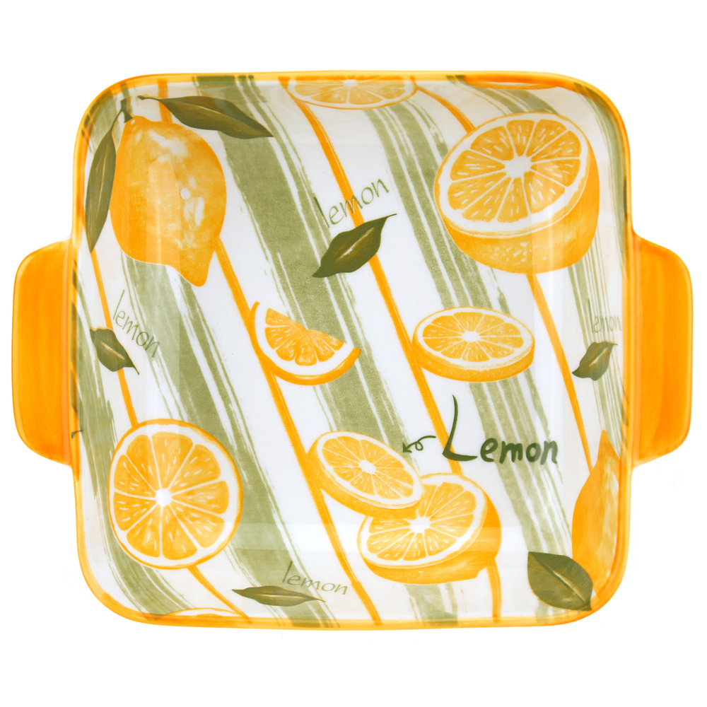 Домашняя мода Блюдо "Лимон", 1 шт, Фарфор Лимон, диаметр 16.5 см  #1