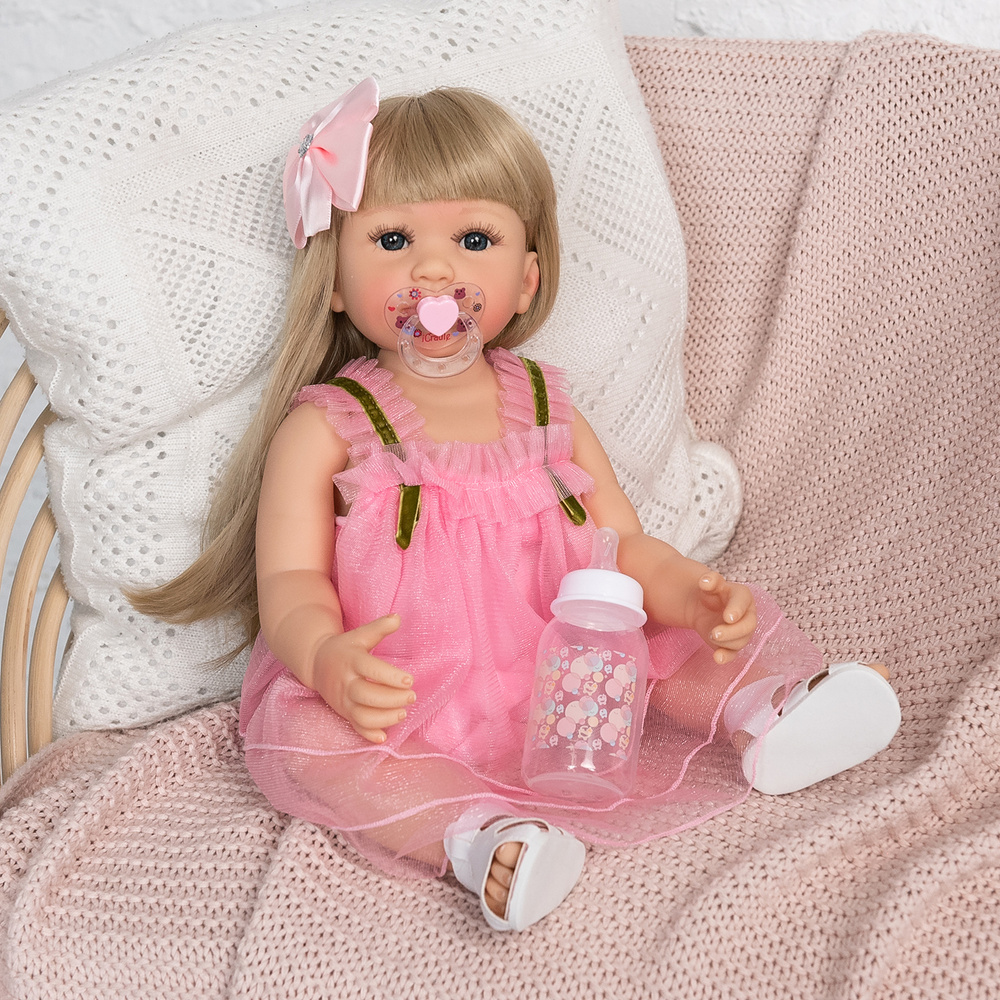 Силиконовая кукла Реборн девочка Сандра, игрушка Reborn Dolls, 55 см  #1