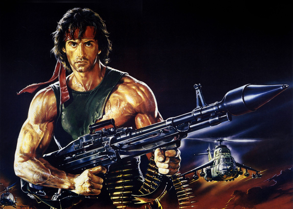 Постер - Рэмбо, RAMBO, STALLONE, Декор дома - 63 x 43 см. #1