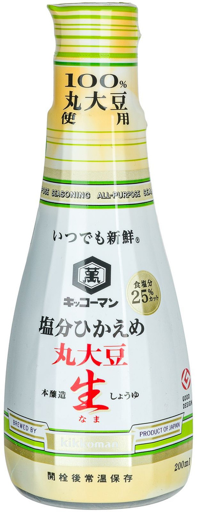 Японский соевый соус Kikkoman с пониженным содержанием соли, 200 мл., Япония  #1