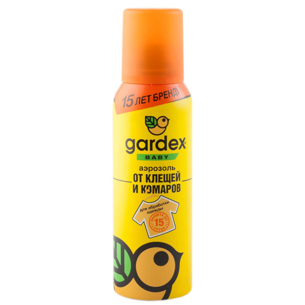 Gardex Baby Аэрозоль от клещей и комаров на детскую одежду, 100 мл+50 ...