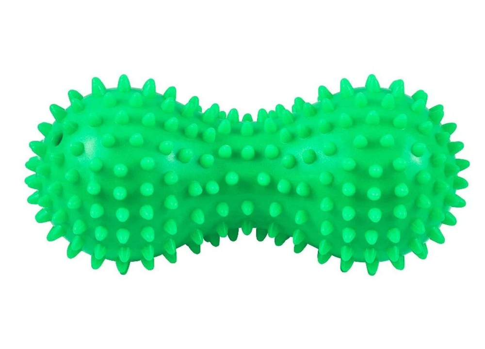 Массажный мяч двойной(16х7 см) для МФР, фитнеса и йоги, зелёный  #1