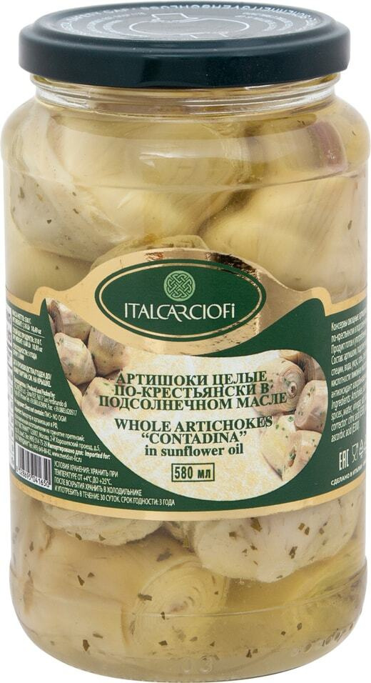 Артишоки Italcarciofi в масле целые 530г 3шт - купить с доставкой по ...