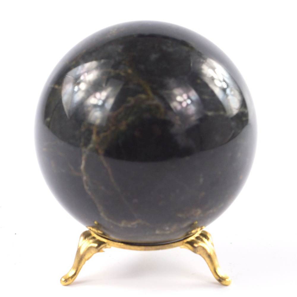 Шар офиокальцит 8 см / шар декоративный / шар для медитаций / каменный шарик / сувенир из камня  #1
