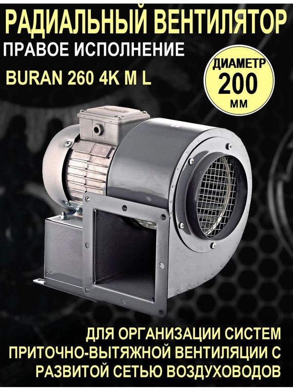 Коммерческий вентилятор BURAN 260 4K M L #1