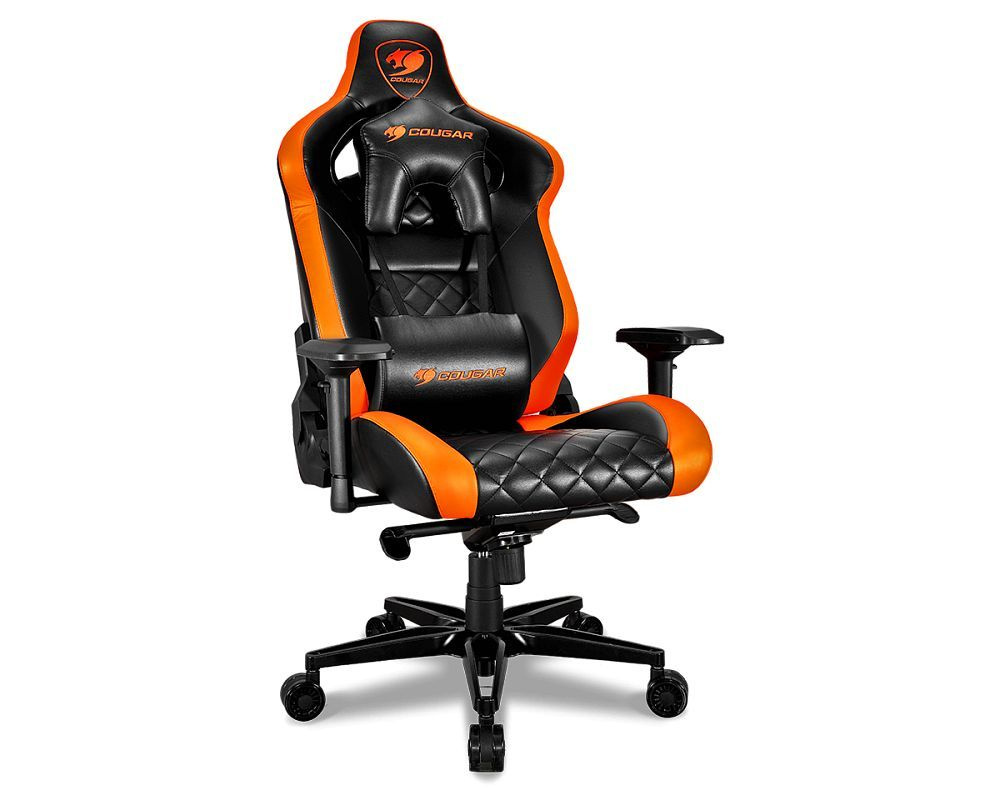 Игровое компьютерное кресло Cougar TITAN Black-Orange #1