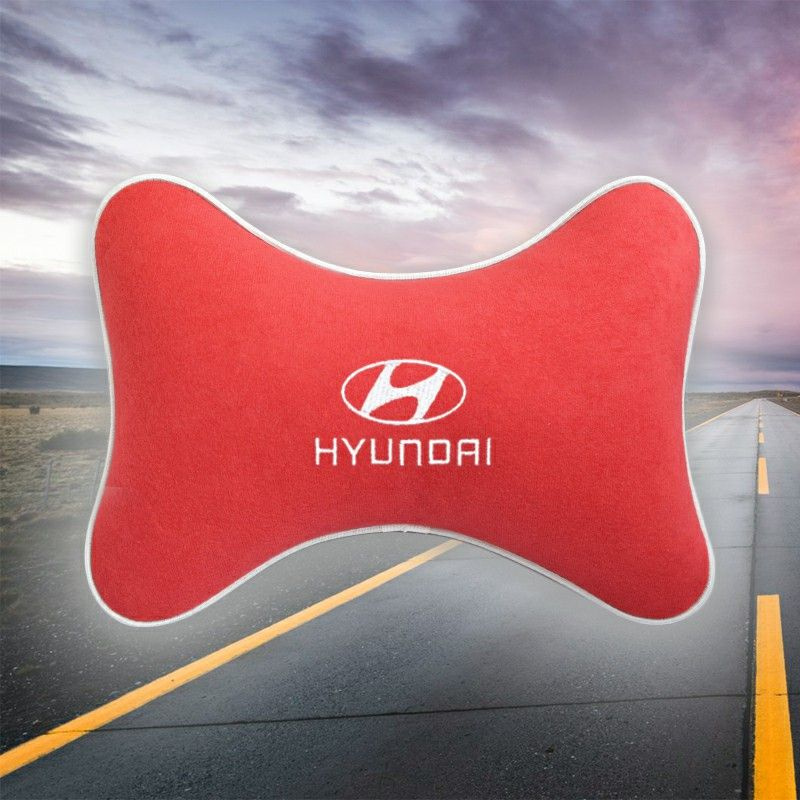 Подушка на подголовник автомобиля из велюра для Hyundai #1
