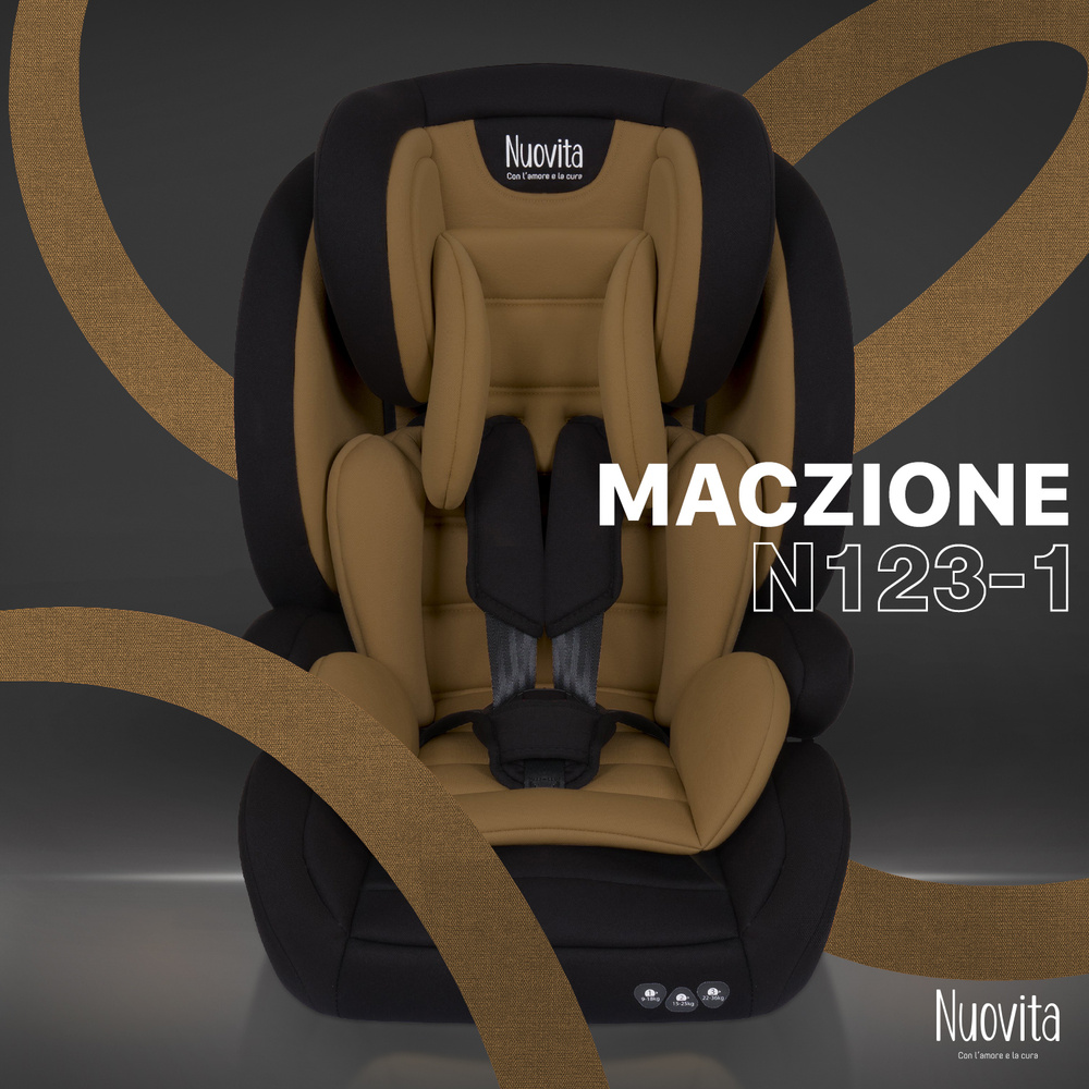 Детское автокресло Nuovita Maczione N123-1 складное, трансформер, автомобильный бустер.  #1