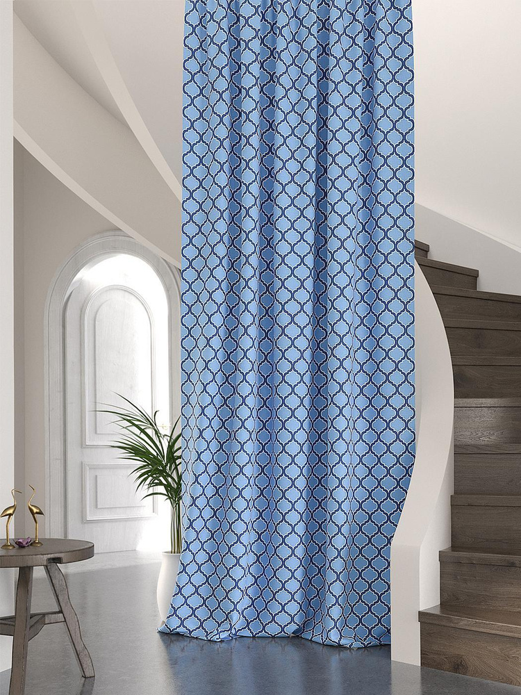 Портьера AT HOME Линфрес (синий) Высота 260 см Ширина 150 см #1