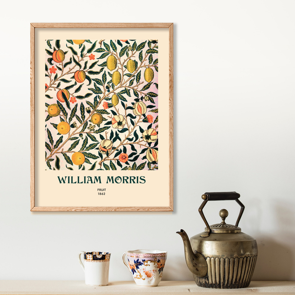 Bloomsson Постер "Ботаническая иллюстрация Fruit / Фрукт, Уильям Моррис", 40 см х 30 см  #1