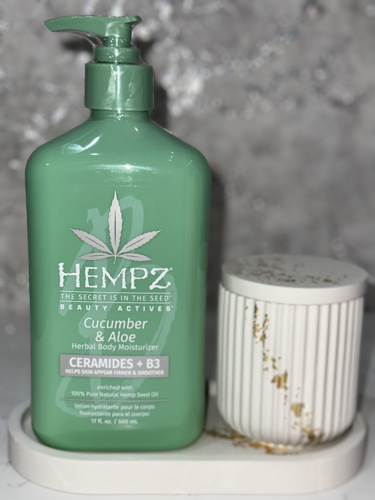Hempz Beauty Actives Cucumber & Aloe Moisturizer - Молочко для тела с церамидами и В3 Огурец и Алое 500мл #1