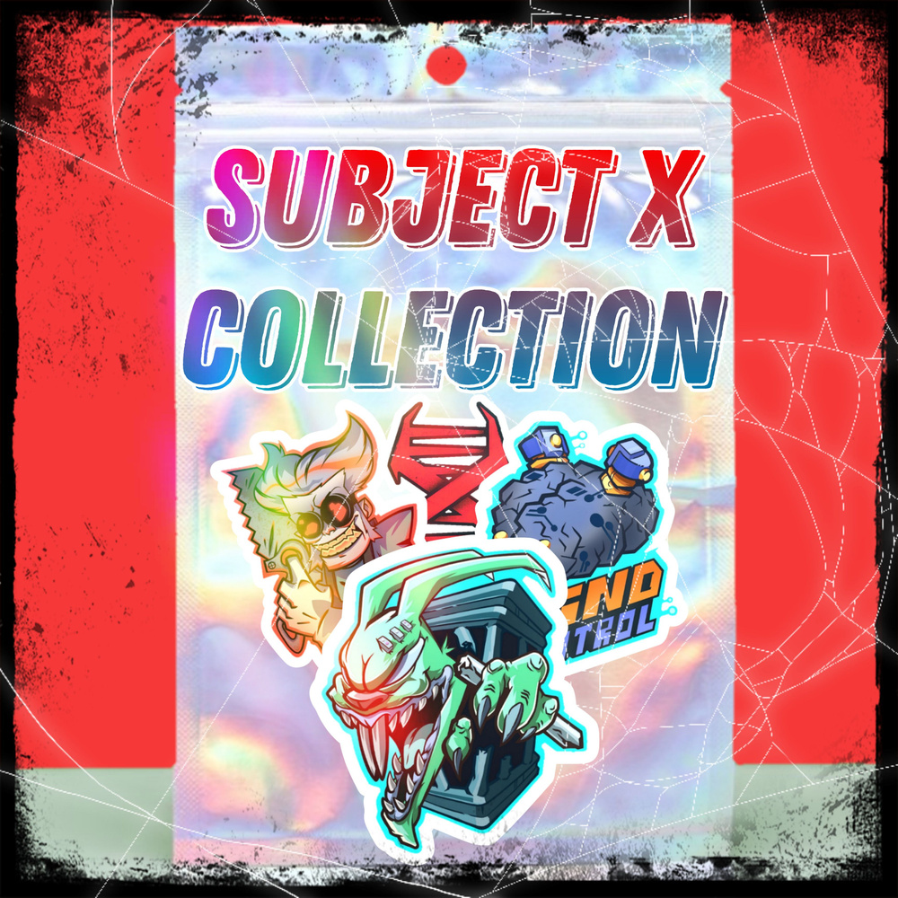 Стикерпак Subject X ,Набор стикеров для геймеров по мотивам игры Standoff 2 для кастомизации девайсов, #1