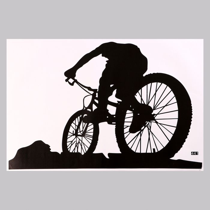 Наклейка 3Д интерьерная Велоспорт 57х40см #1