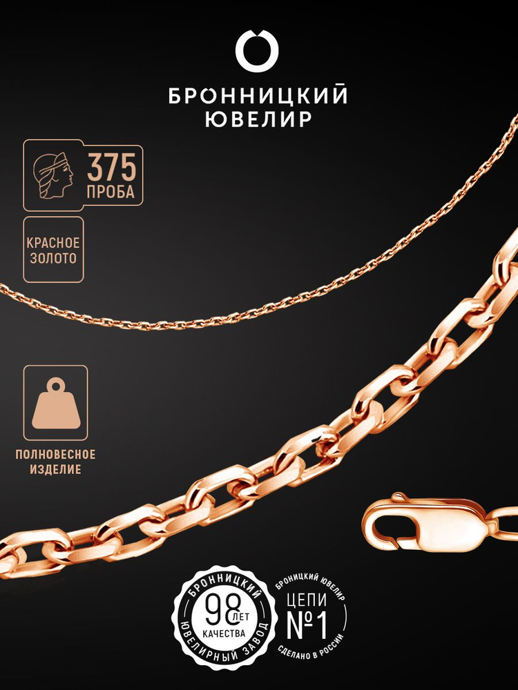 Цепочка золотая 375 пробы Якорная (якорь) - купить с доставкой по ...