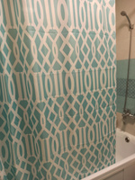 Штора для ванной комнаты и душа текстильная водоотталкивающая 180х200 см полиэстер / штора тканевая в ванну #56, Анастасия С.