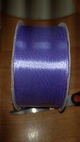 Лента атласная 4 см * уп 27 м, цвет фиолетовый, упаковочная для подарков, шитья и рукоделия 40мм #3, Оксана В.