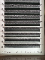 Ресницы для наращивания 2D YASSE YY - формы, готовые пучки С 0.07 отдельные длины 8 мм #36, Анастасия Л.