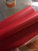 Защитная пленка для кухни. Пленка самоклеющаяся для мебели 3 д карбон Reton Group, цвет красный 80х152 см #30, Дмитрий Ц.