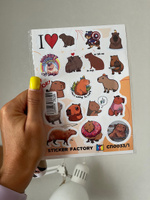 Наклейки, стикеры для декора и творчества Капибары, набор из 50 штук #24, Анна К.
