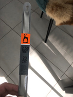 Спицы Pony для вязания чулочные 2,50 мм*20 см, алюминиевые, 5 шт, 36214 #6, Виктория Ф.